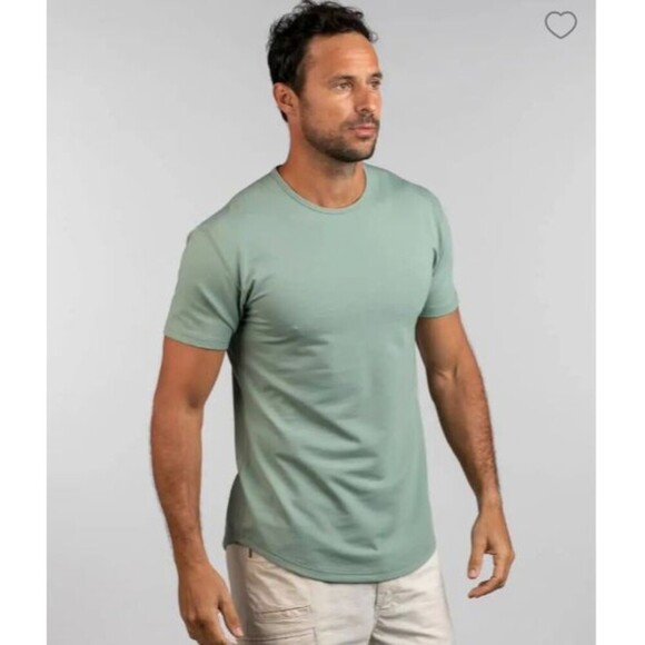 BYLT Basics Drop-Cut Signature Short Sleeve in Moss Size Medium - Picture 5 of 8